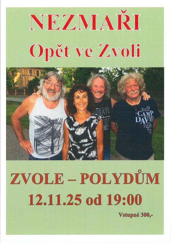 Nezmaři opět v Polydomě a už 12.11. od 19:00.