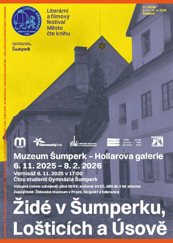 Muzeum Šumperk Vás zve na vernisáž výstavy "Židé v Šumperku, Lošticích a Úsově", která se uskuteční 6. listopadu 2025 v 17:00. Na akci se představí studenti Gymnázia Šumperk, kteří podpoří čtením tematických pasáží.