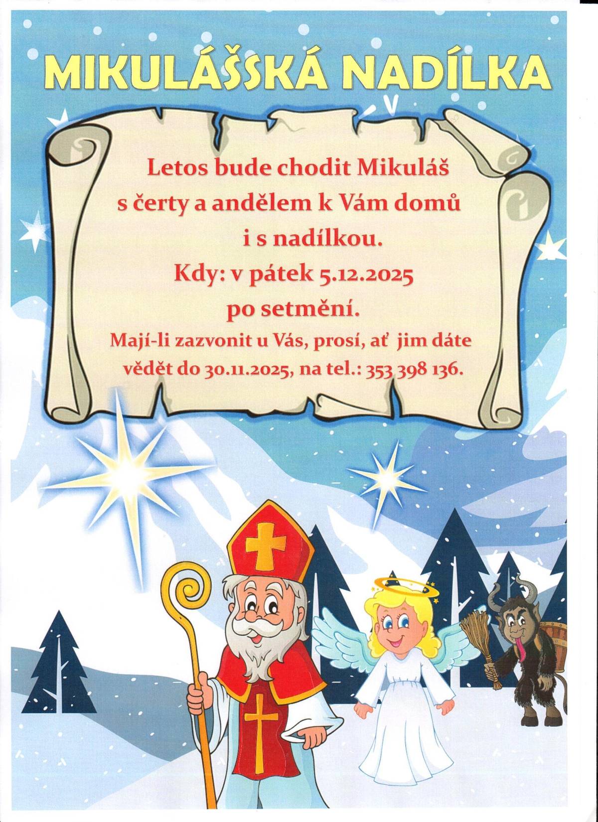 Mikulášská nadílka 2025, 5.12.2025