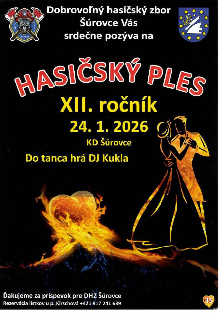 - sobota 24. januára 2026 v KD Šúrovce -