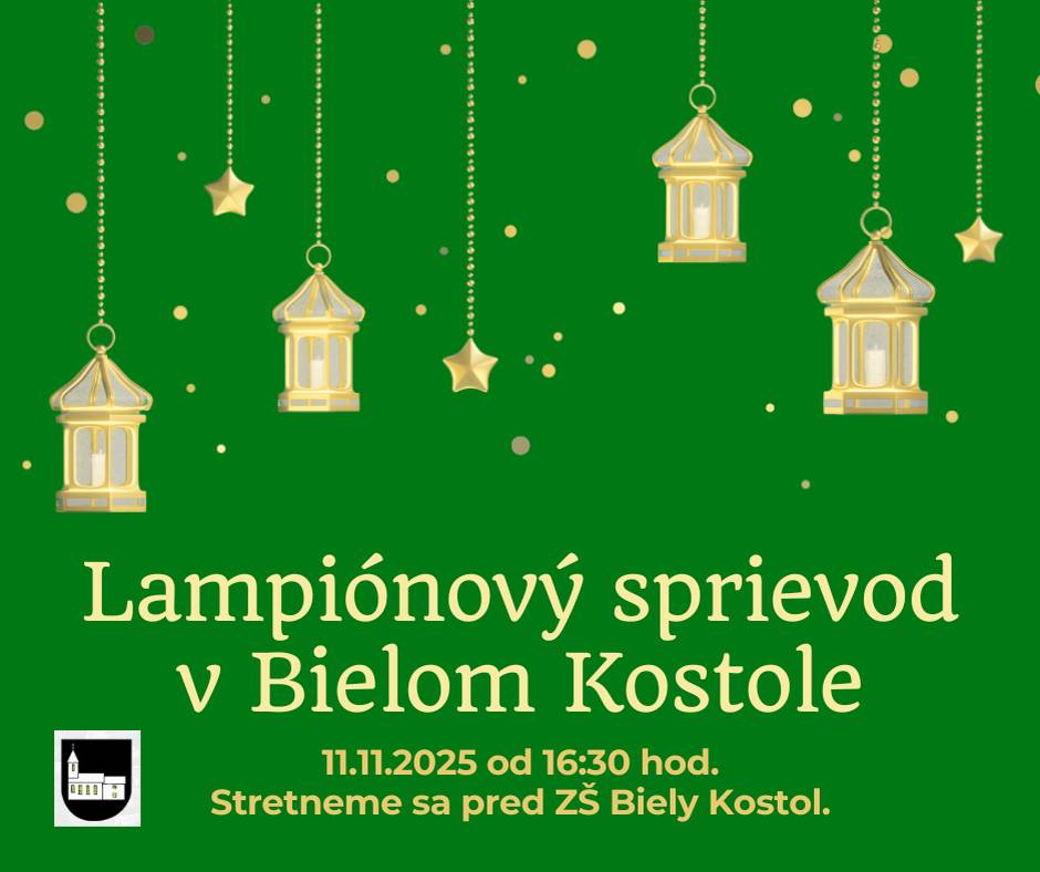 V utorok 11.11.2025 Vás pozývame na lampiónový sprievod našou obcou. Viac info v priloženom plagáte.