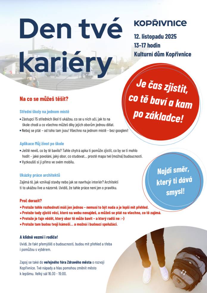 12. listopadu 2025 13 - 17 hodin Kulturní dům Kopřivnice