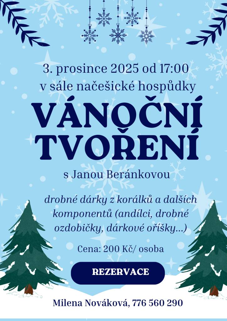 Budeme tvořit drobné dárky z korálků a dalších komponentů (andílci, drobné ozdobičky, dárkové oříšky...) REZERVACE NUTNÁ