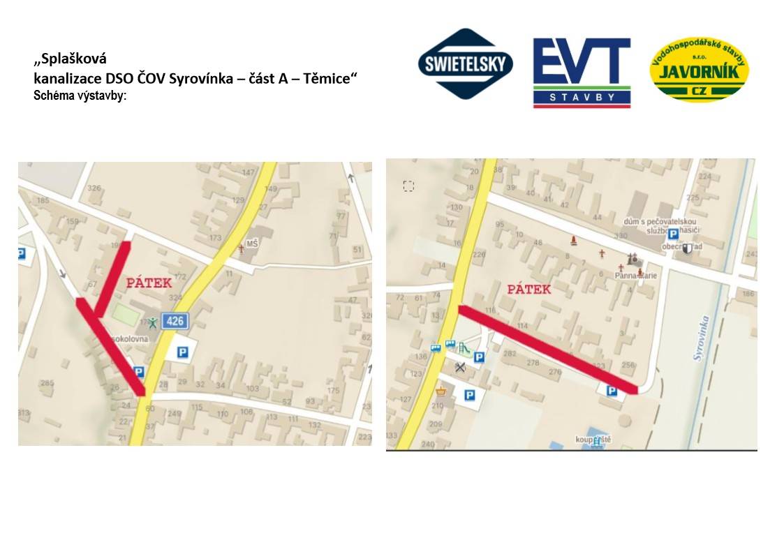 Stavební firma oznamuje pokračování prací na obnově místních komunikací.