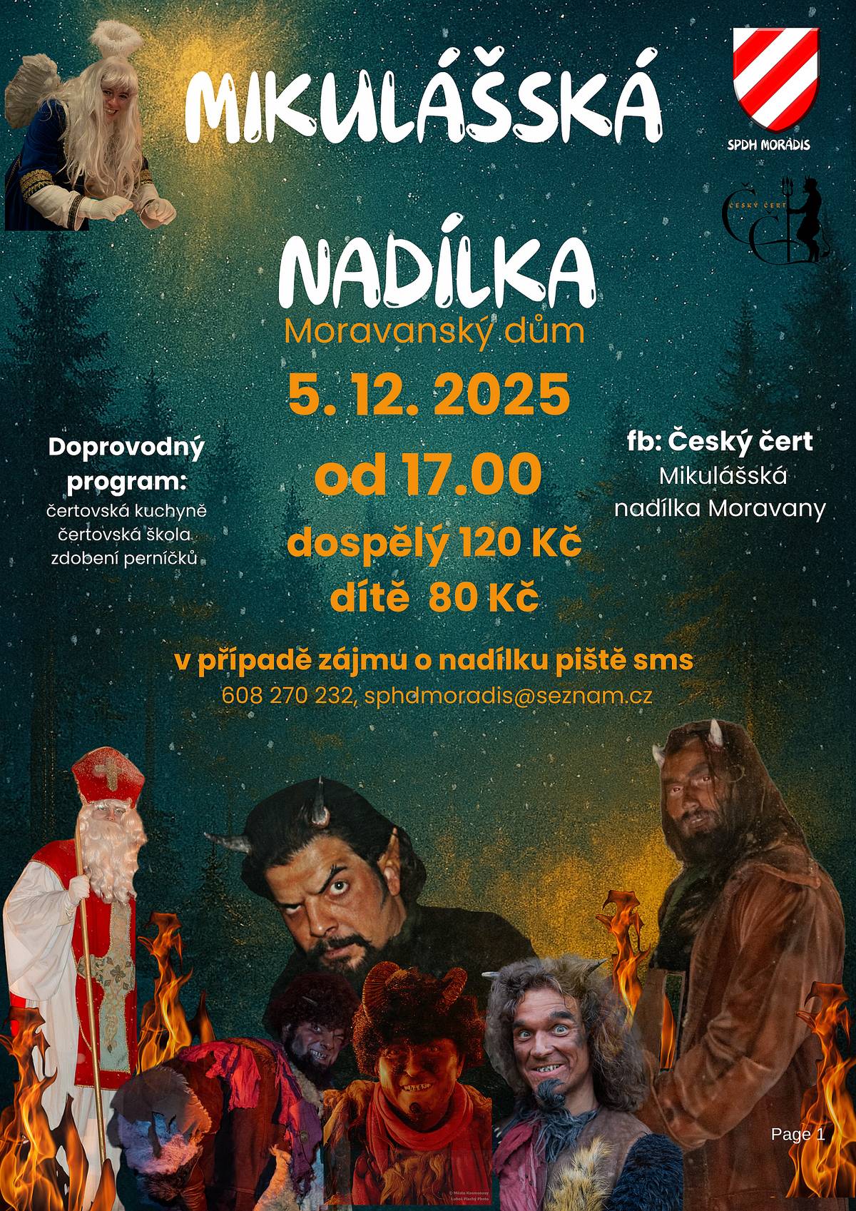 SPHD Moradis zve na Mikulášskou nadílku, která se koná 5. 12. 2025 od 17,00 hod. v Moravanském domě.