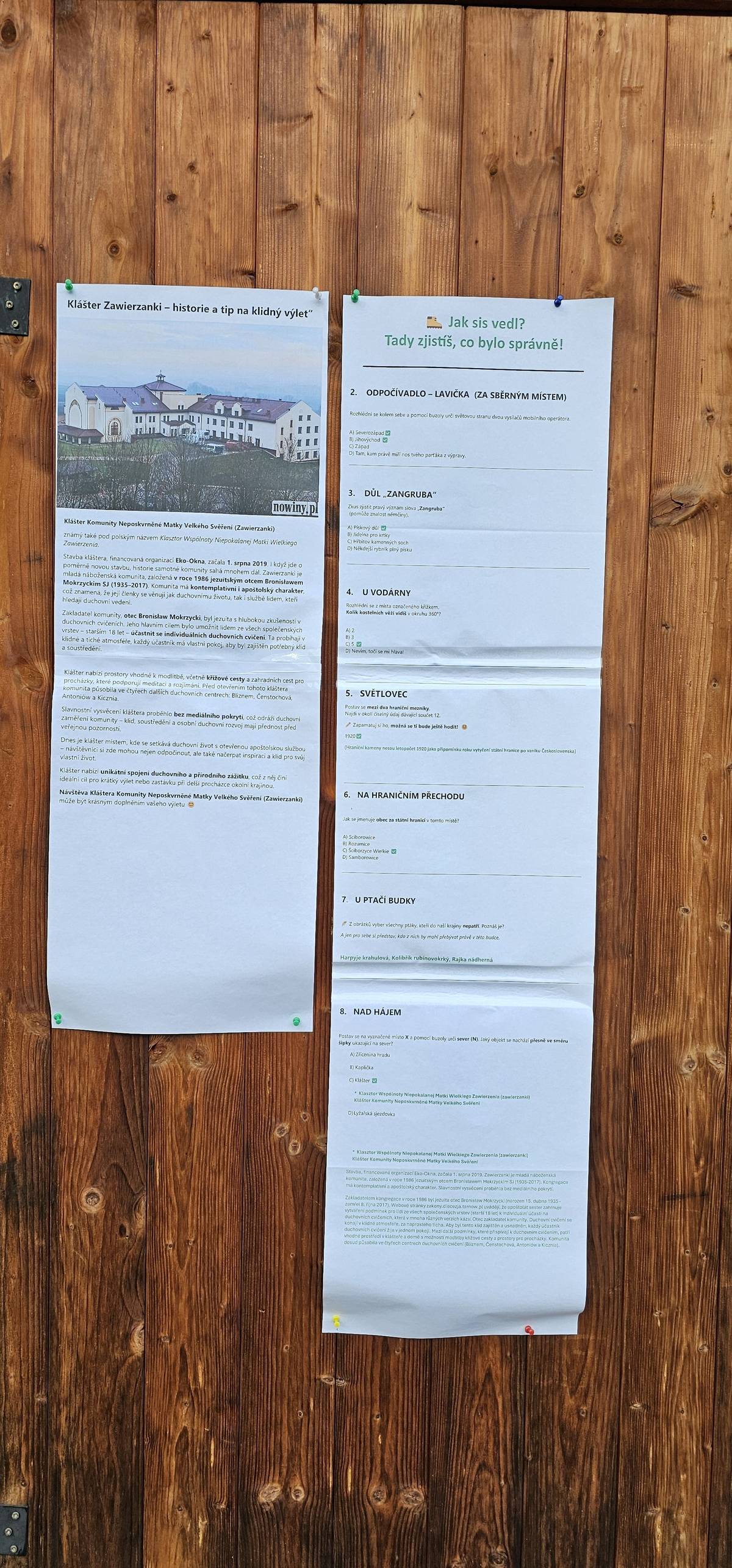 Všichni,kdo si prošli včerejší trasu si mohou  svou úspěšnost v plnění úkolů zkontrolovat v přiloženém dokumentu se správnými odpověďmi.Jelikož ZLATÝ KUPÓN z truhly nebyl doposud objeven,budete mít další příležitost k jeho objevení při další akci. Děkujeme všem malým i velkým  účastníkům  za to, že dorazili na start a i do cíle !