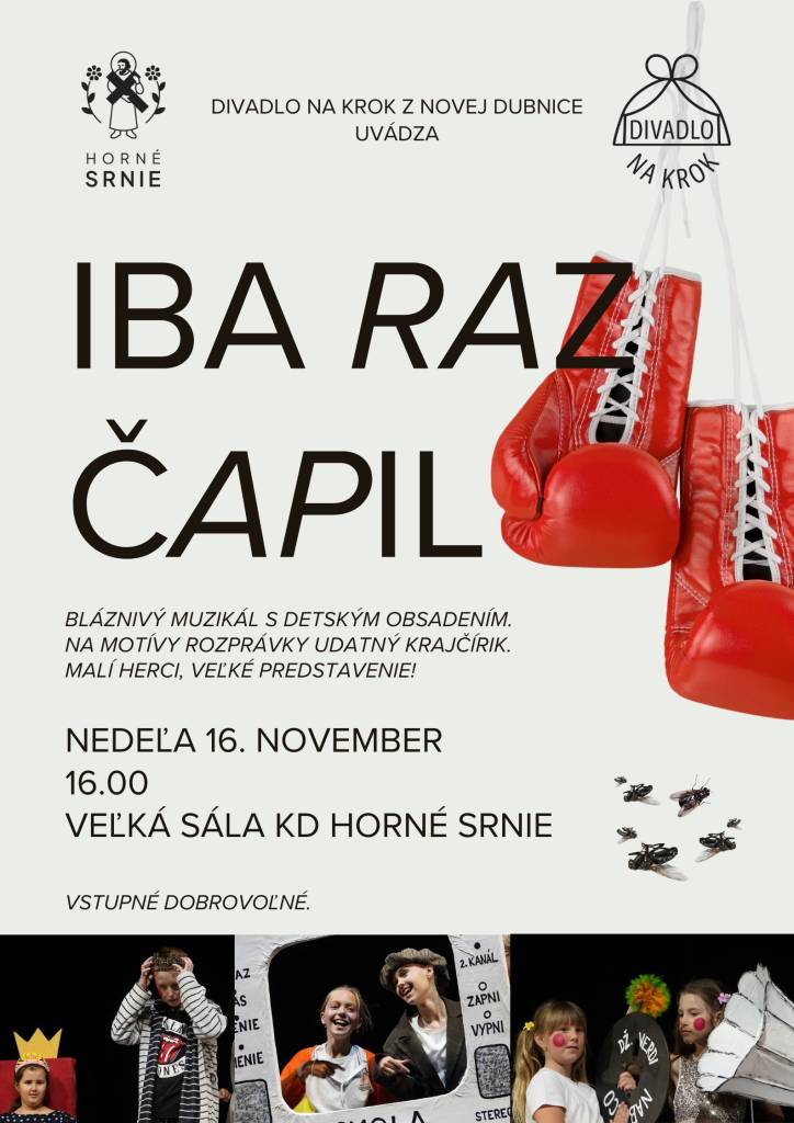 Pozvánka na divadelné predstavenie s detským obsadením