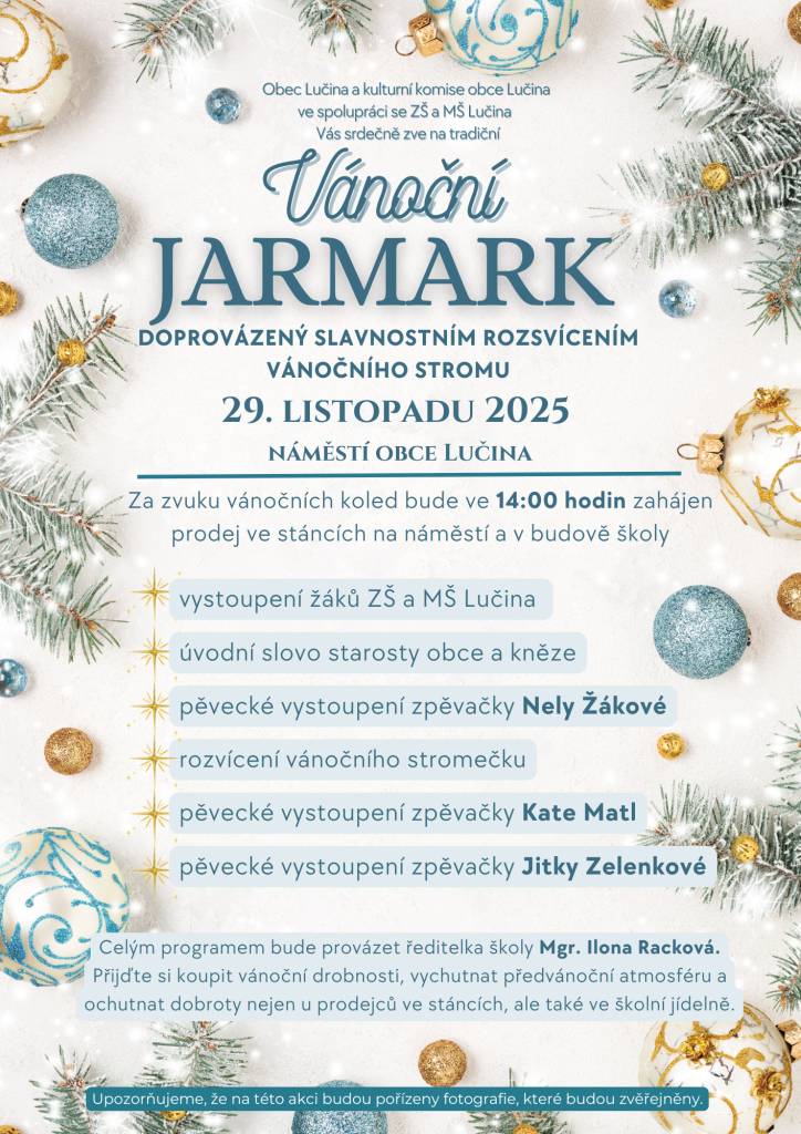 29.11.2025 od 14,00 hod. na náměstí obce Lučina