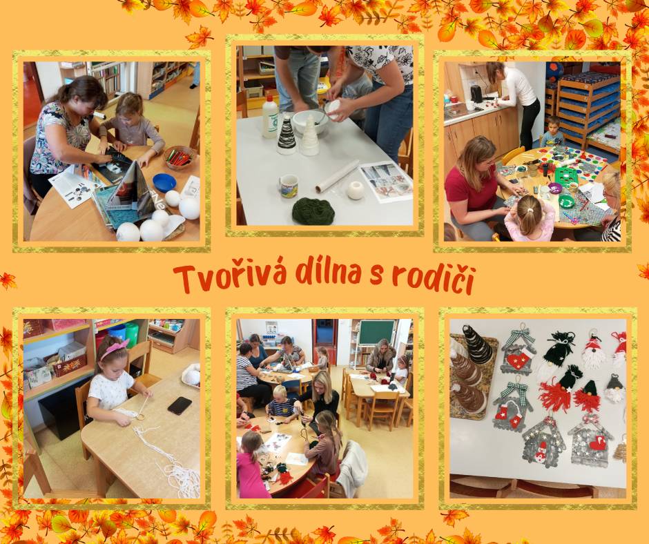 Děkujeme všem rodičům, kteří se zapojili do naší tvořivé dílny!   Společně s dětmi jsme vytvořili krásné výrobky, které budou k zakoupení na Vánočním jarmarku v naší obci.  Děkujeme za podporu!
