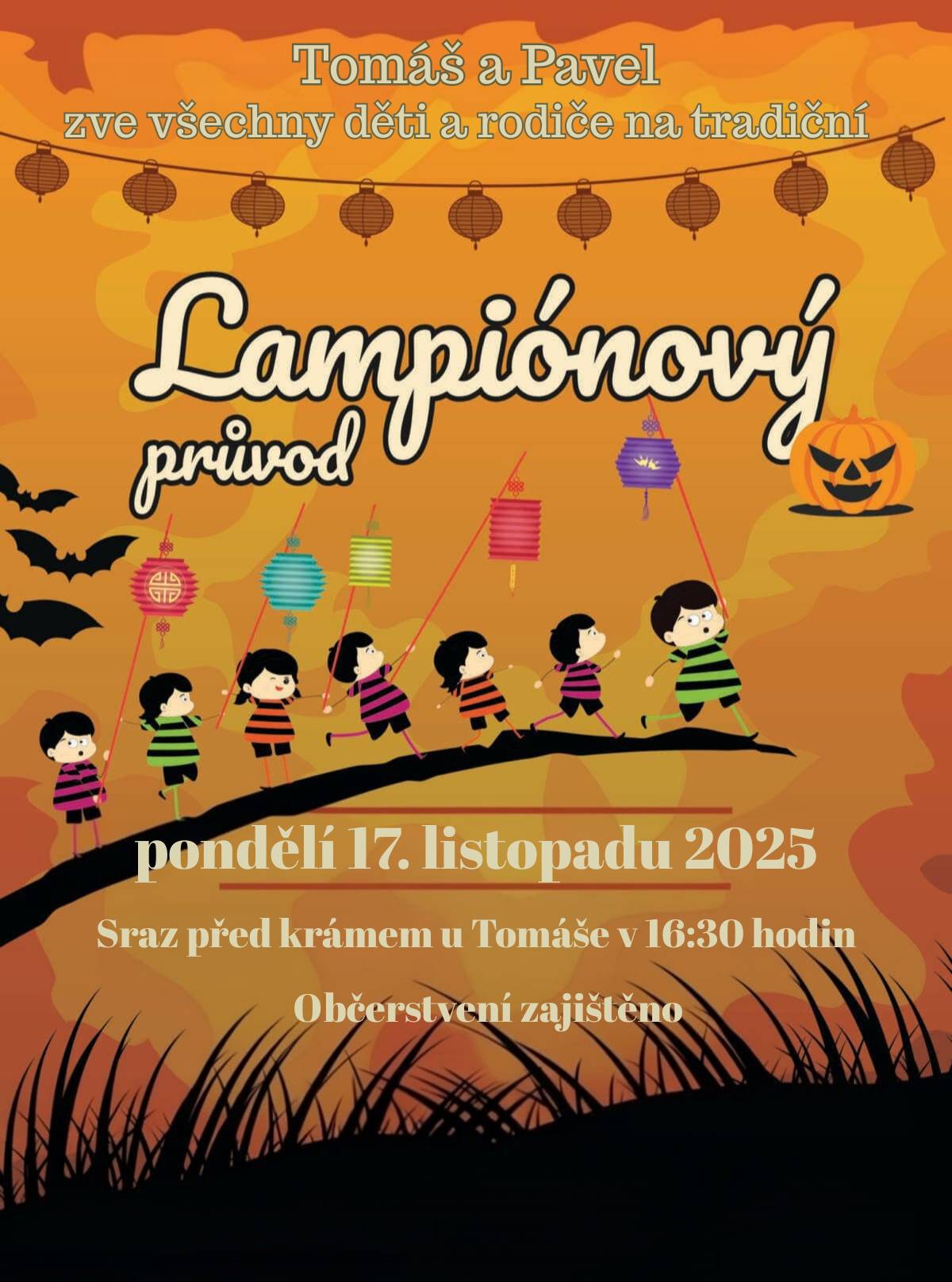 Tomáš a Pavel zvou všechny malé i velké na tradiční lampiónový průvod, který rozzáří Předotice 17. listopadu