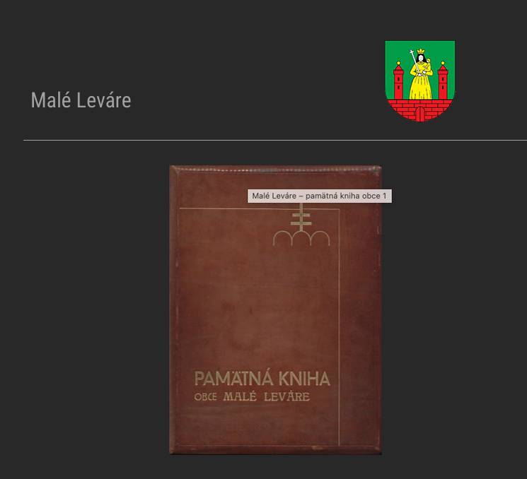 Oznamujeme občanom, že kroniku obce Malé Leváre si môžu online pozrieť na tomto odkaze: https://e-kroniky.sk/male-levare/