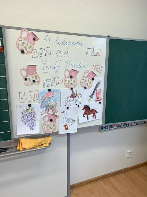 V první třídě proběhl projektový den zaměřený na tradici svatého Martina.