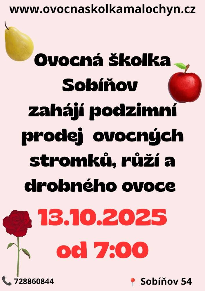 - ovocná školka Sobiňov
