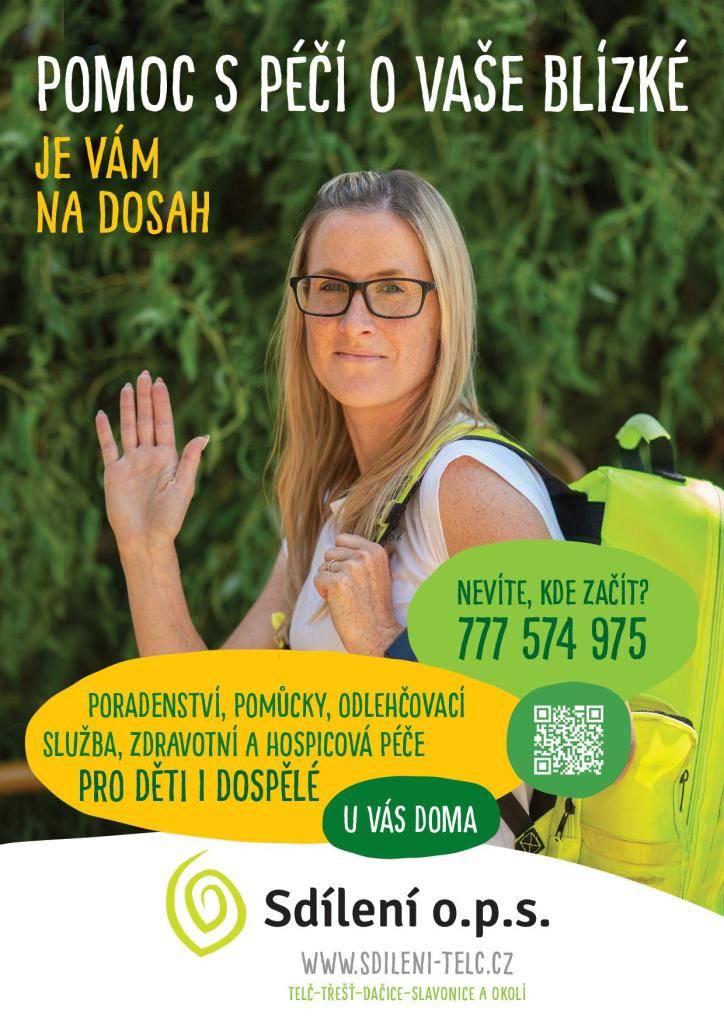 Nabízíme komplexní pomoc s péčí o Vaše blízké v okolí Telče, Třeště, Dačic, Slavonic a okolí.
