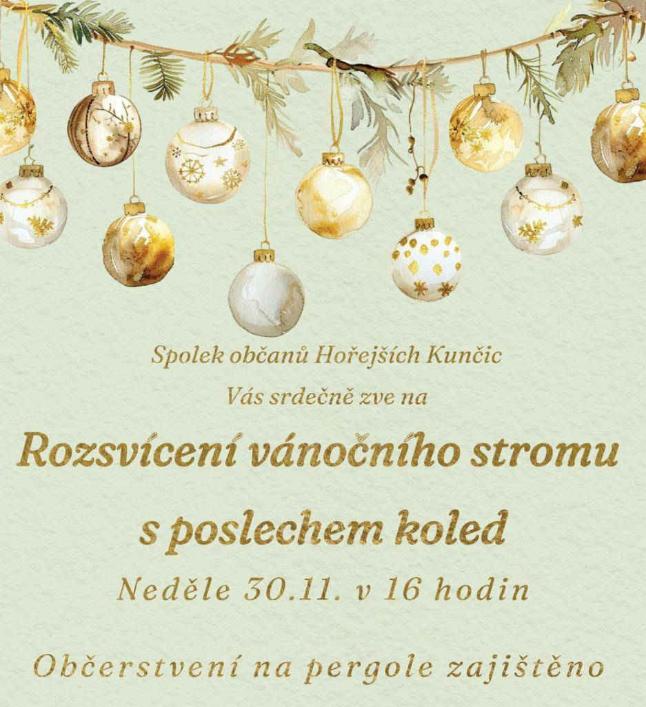 Rozsvícení vánočního stromu v Hořejších Kunčicích - 30. 11. 2025