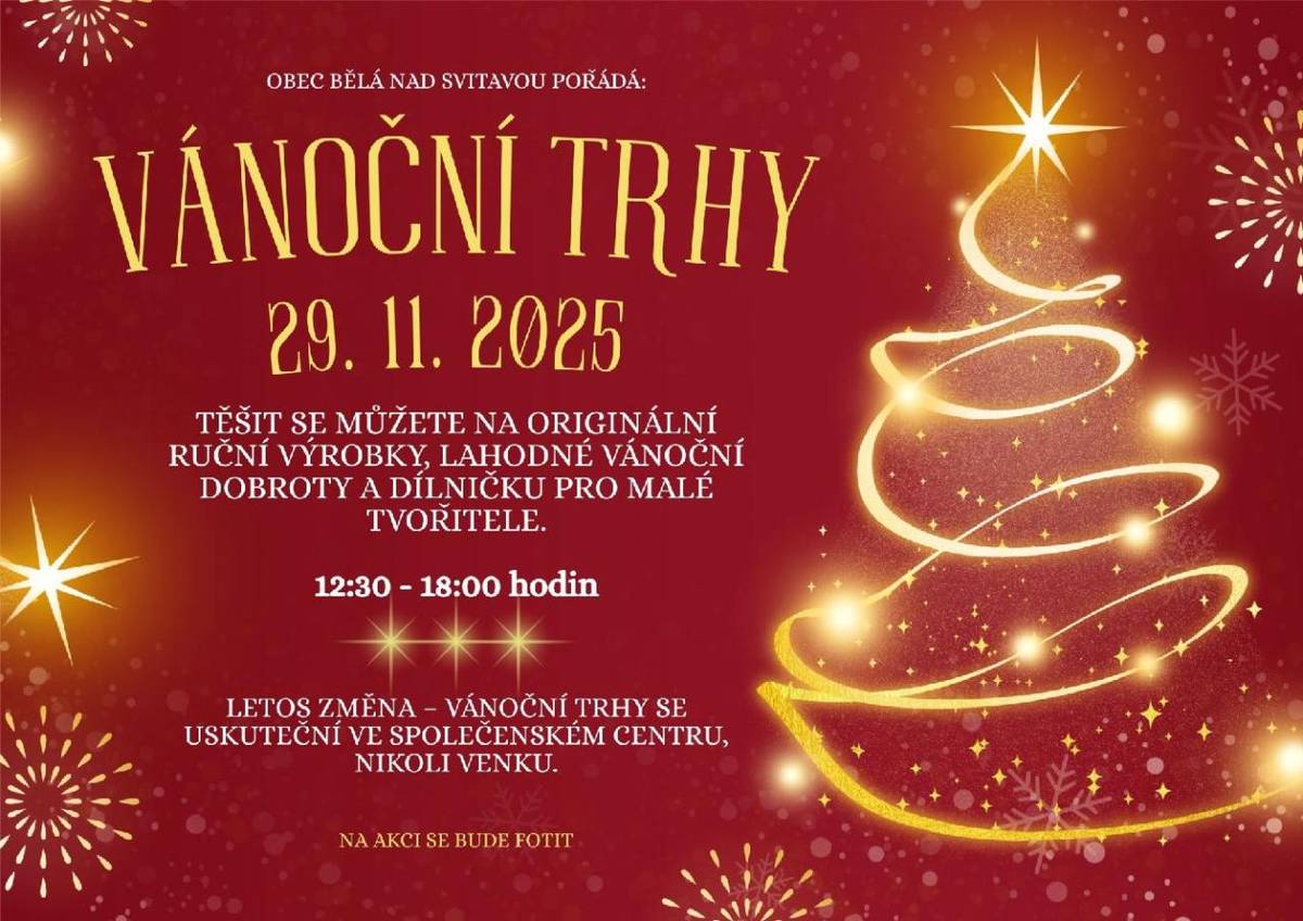 VÁNOČNÍ TRHY VE BĚLÉ 29.11.2025