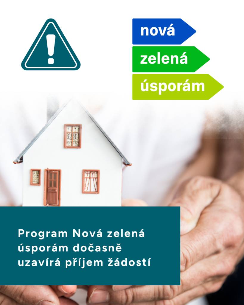 Program Nová zelená úsporám dočasně uzavírá příjem nových žádostí z důvodu mimořádného zájmu – veškeré prostředky vyčerpány i přes jejich navyšování.   Administrace již podaných žádostí pokračuje beze změny a připravují se návrhy dalšího pokračování programu.