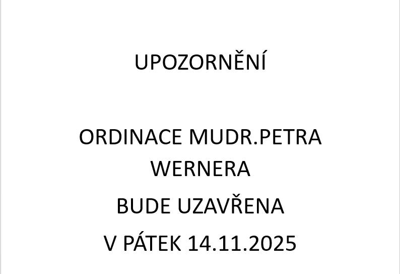 uzavření ordinace