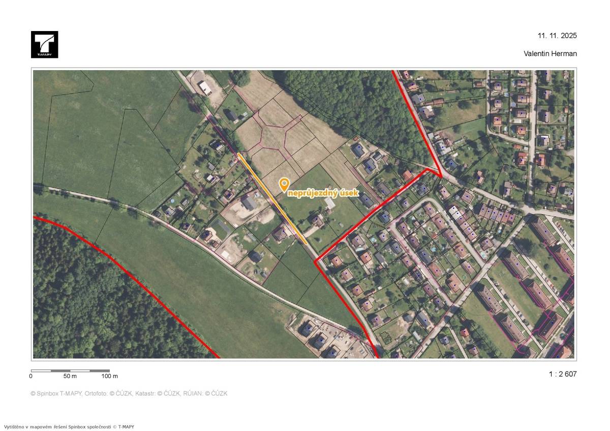 Z důvodu nutných stavebních prací na novostavbě rodinného domu bude dnes 11. 11. do cca 12:00 hodin neprůjezdná jedna z cest do Bobru, viz přiložená mapa. Přímo neprůjezdný úsek je od čp. 143 až k čp. 182.  Děkujeme za pochopení.