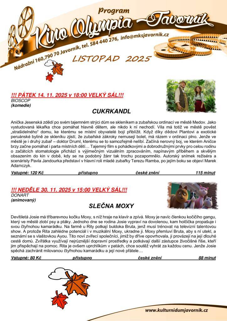 Kdy: 14. 11. 2025 18:00  Kde: Kino Olympia - velký sál