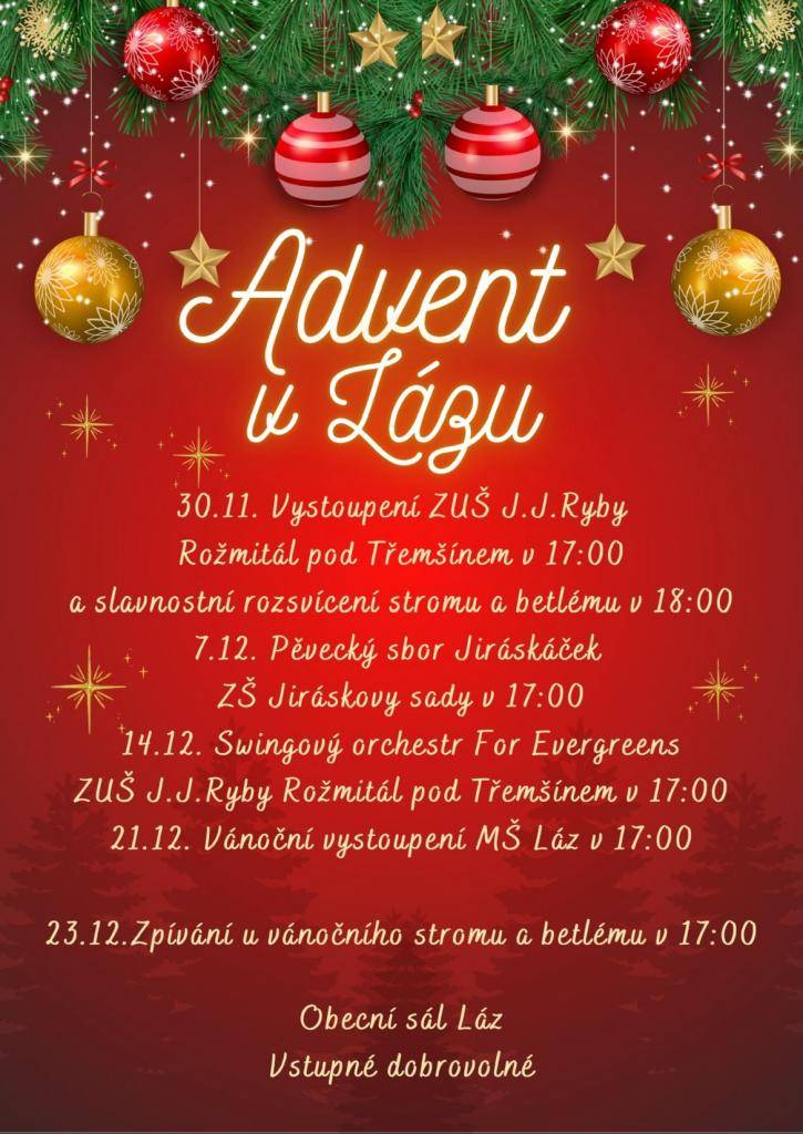 Srdečně Vás zveme na všechny adventní akce v obci.
