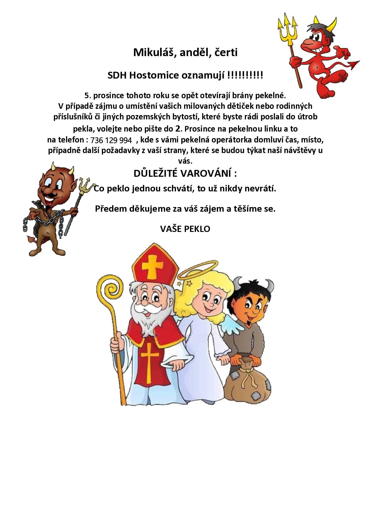 Nabídka v příloze, v HL byla uveřejněna nabídka se špatným telefonním číslem.