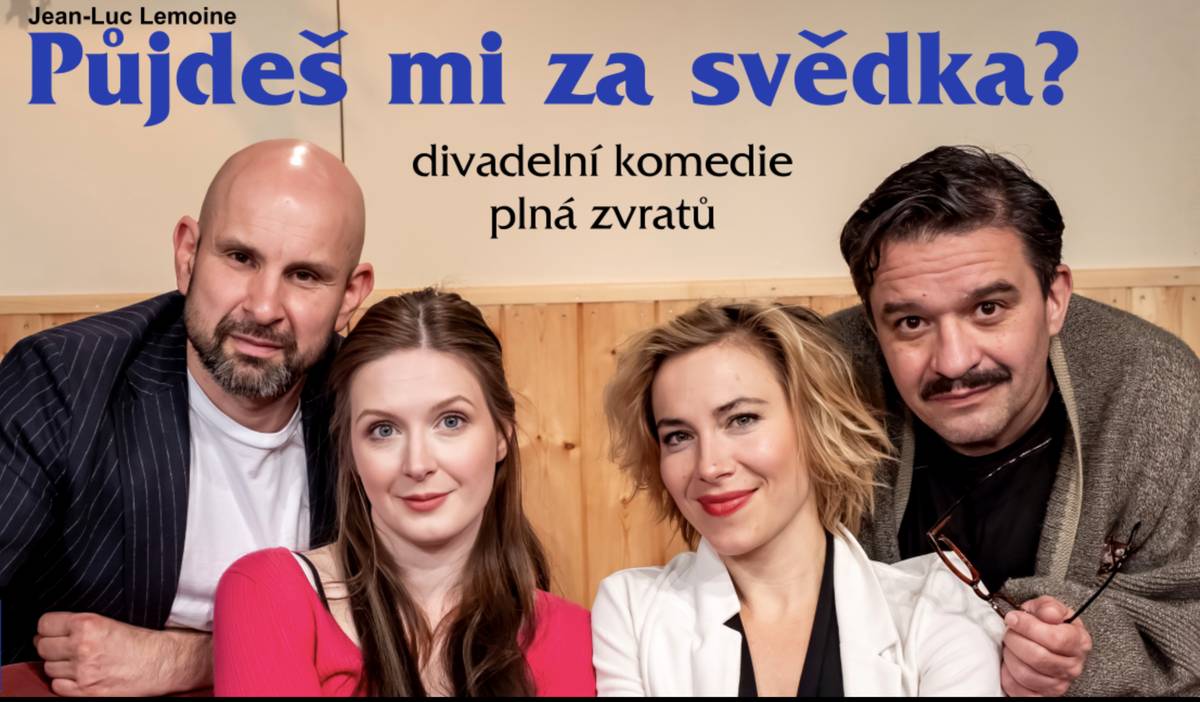 CHODOV (12. 11. 2025) – Dnešní divadelní představení Půjdeš mi za svědka?, které se mělo konat v chodovském KASSu, je bohužel zrušeno. Důvodem je dopravní nehoda vozidla s technikou, kvůli níž nemůže být inscenace odehrána. Podařilo se však rychle zajistit náhradní termín – představení se uskuteční v úterý 25. listopadu od 19 hodin. Zakoupené vstupenky zůstávají v platnosti pro nový termín. Děkujeme divákům za pochopení.