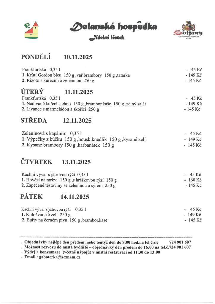 Jídelní lístek
