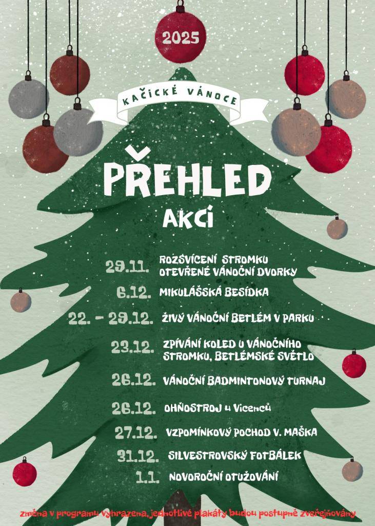 Srdečně Vás zveme na akce pořádané v období adventu.
