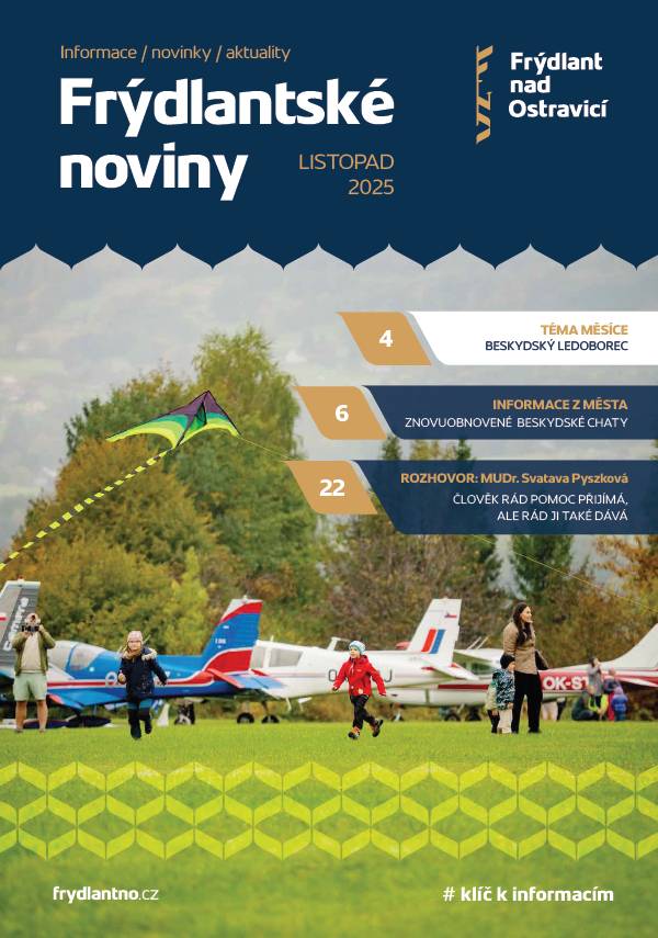 Pokud si rádi čtete noviny elektronicky nebo se chcete podívat, co nového se událo ve Frýdlantu nad Ostravicí, zasíláme odkaz na aktuální vydání Frýdlantských novin: https://1url.cz/6J0kB