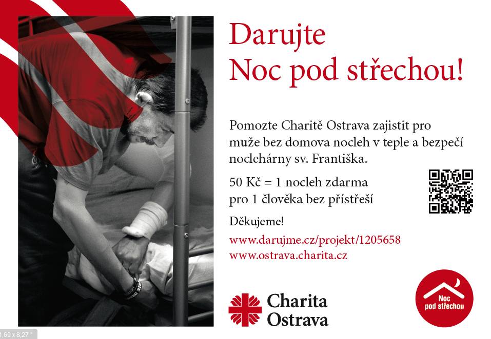 1.Darovat NOC POD STŘECHOU pomůže lidem v nouzi – přicházející zima přináší rizika pro lidi bez domova  2.Getaway, Šeparović a Šňupárek zahrají na Dárek Jamu v Parníku – pozvánka na koncert  3.Charitní Tříkrálová sbírka 2026