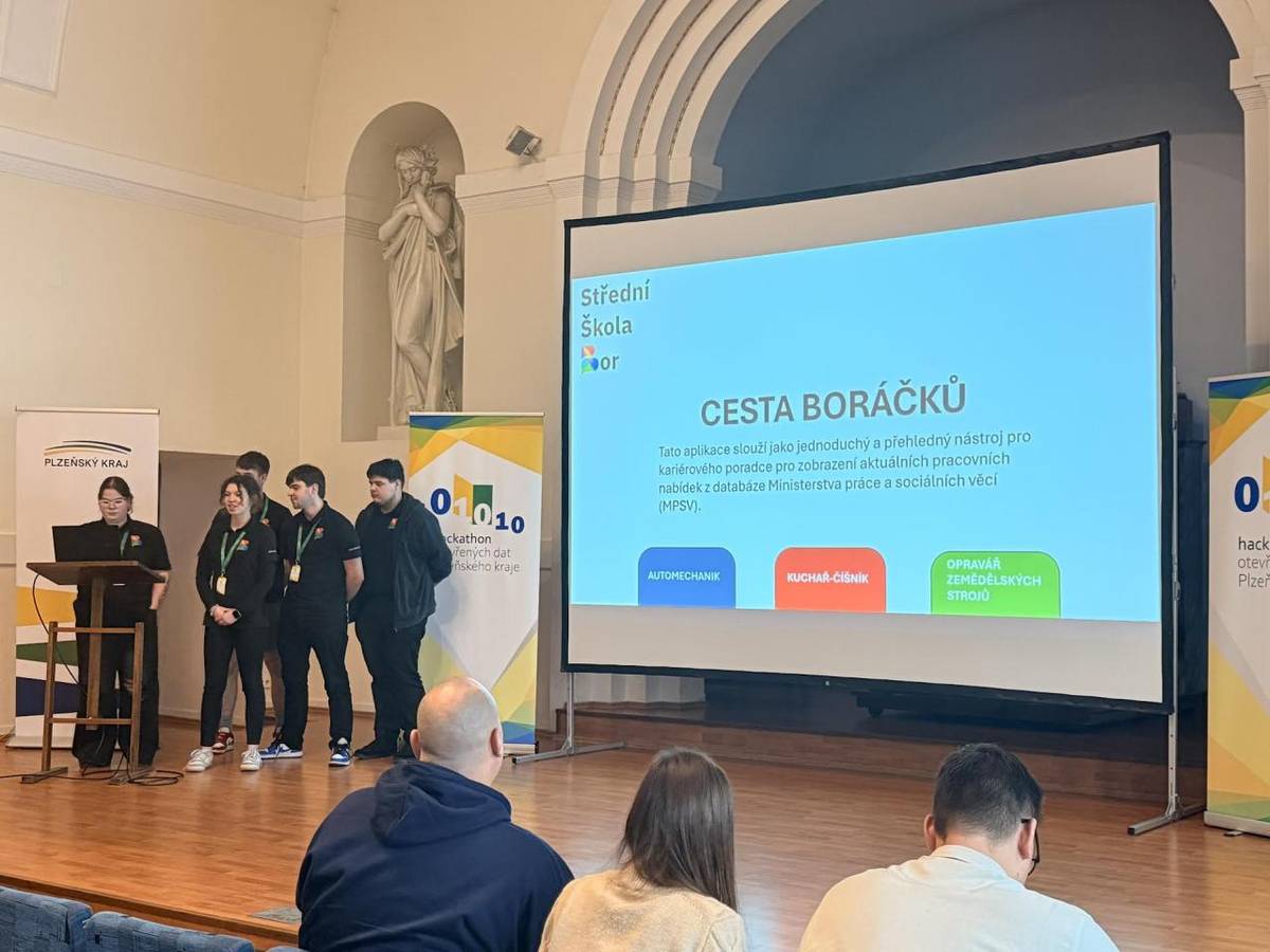 Gratulujeme našim žákům z 1. PD a 2. PD – Elišce Skupienové, Adéle Fatkové, Adamovi Kuchyňkovi, Davidu Machovi a Jakubu Bezpalcovi – kteří pod vedením učitelky IT, Barbory Karlovské, dosáhli skvělého úspěchu!