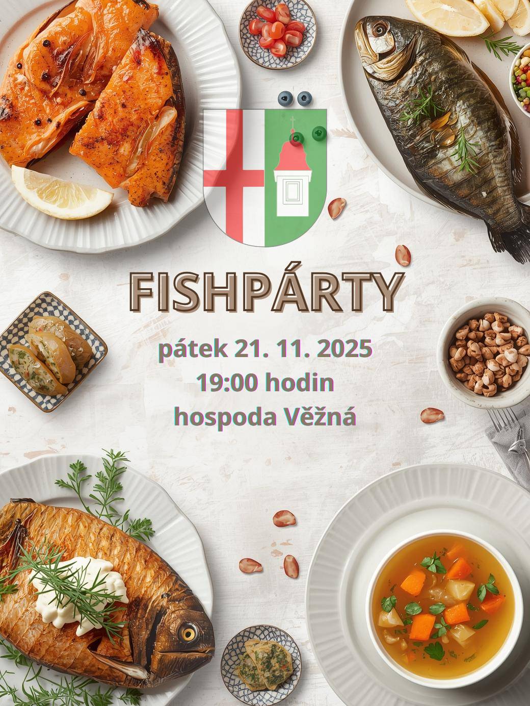 V pátek 21. 11. 2025 od 19:00 hodin se v naší hospůdce uskuteční fishpárty. Přijďte ochutnat rybu na rozličné způsoby. Srdečně zvou místní rybáři.