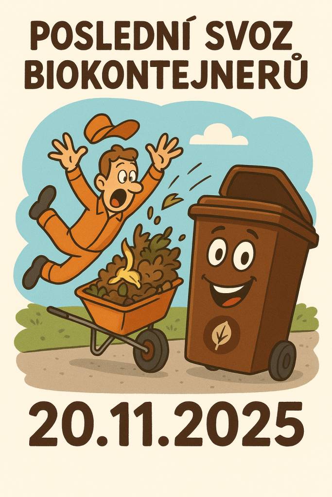 Blíží se poslední svoz bioodpadu v tomto roce, a to ve čtvrtek 20.11.2025. Potom zase až na jaře...