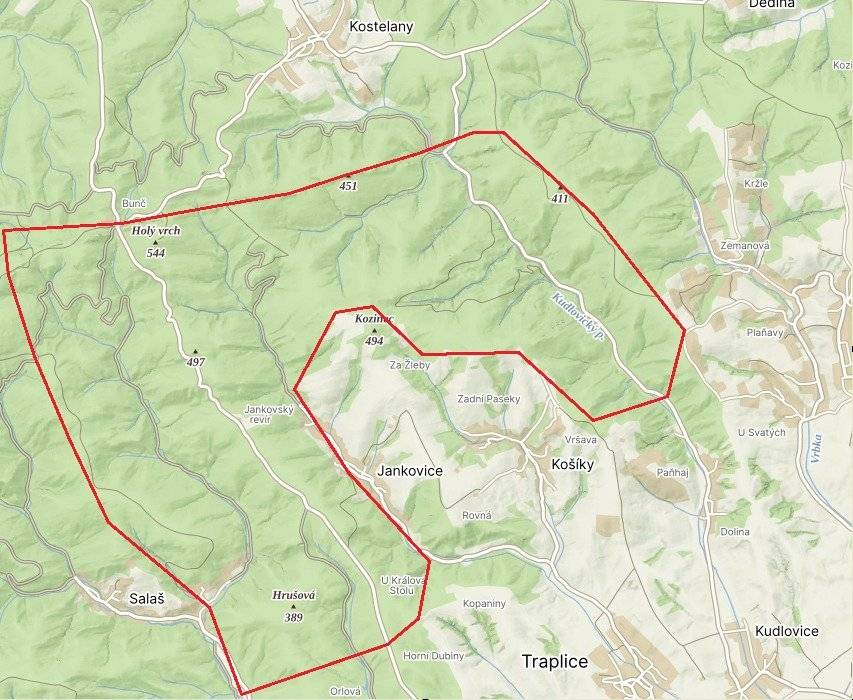 Arcibiskupské lesy a statky Olomouc s.r.o. upozorňují, že se ve čtvrtek 13. listopadu 2025 v době od 8:00h do 16:00h uskuteční v okolí obcí Jankovice, Kostelany, Košíky, Kudlovice, Salaš, Traplice, Velehrad a Modrá na majetcích Arcibiskupství olomoucké v honitbě Velehrad naháňka na spárkatou zvěř.     Oblast bude vyznačena výstražnými cedulemi.