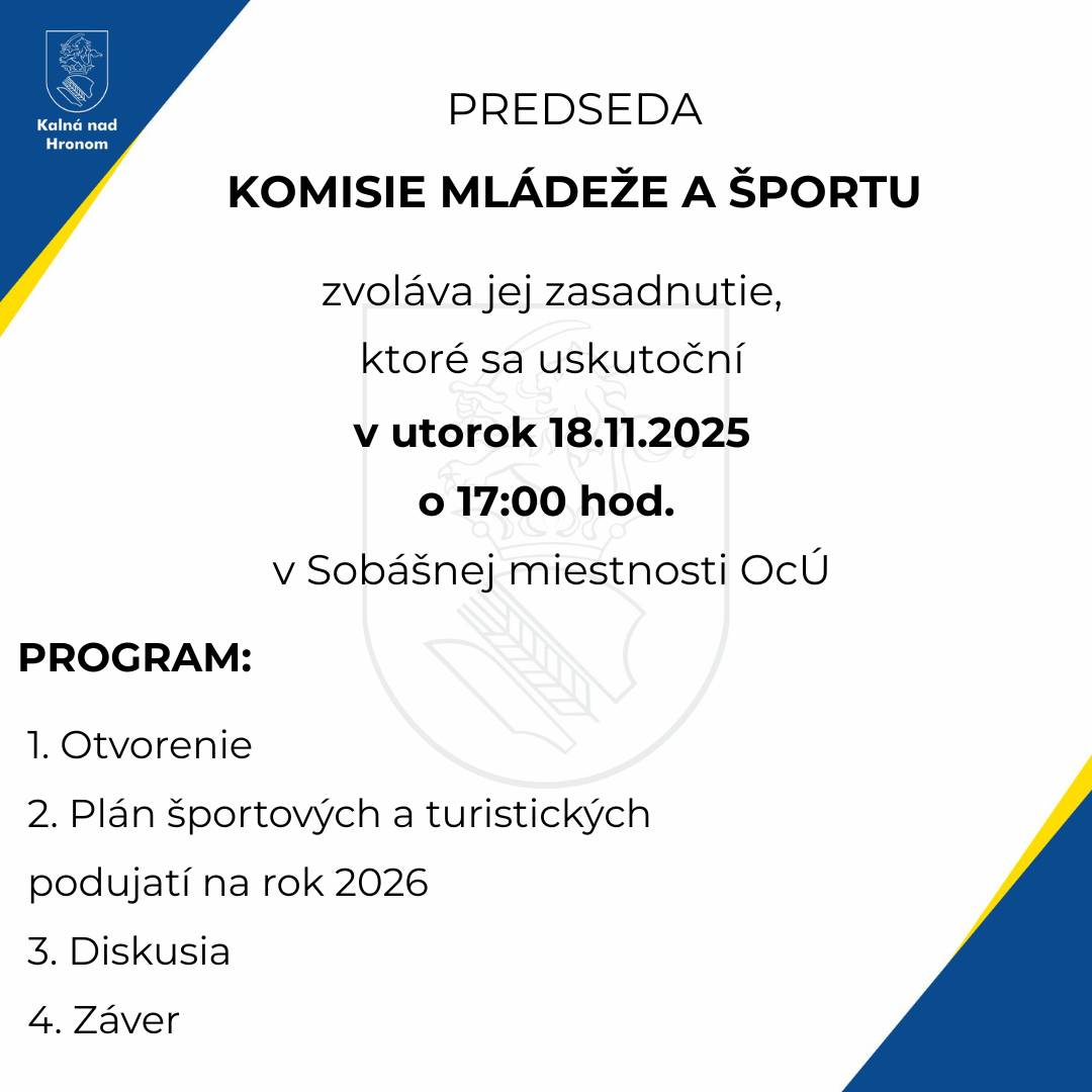 Komisie mládeže a športu