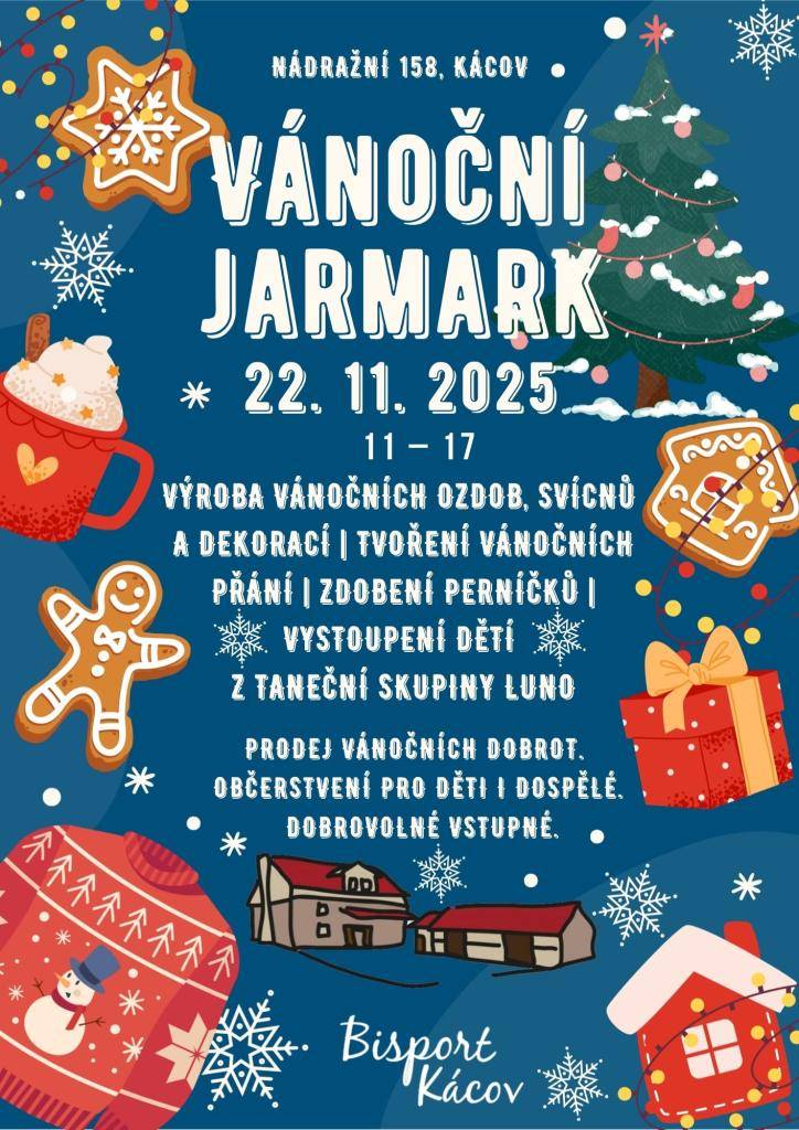 Bisport Kácov srdečně zve všechny děti a rodiče na tradiční VÁNOČNÍ JARMARK