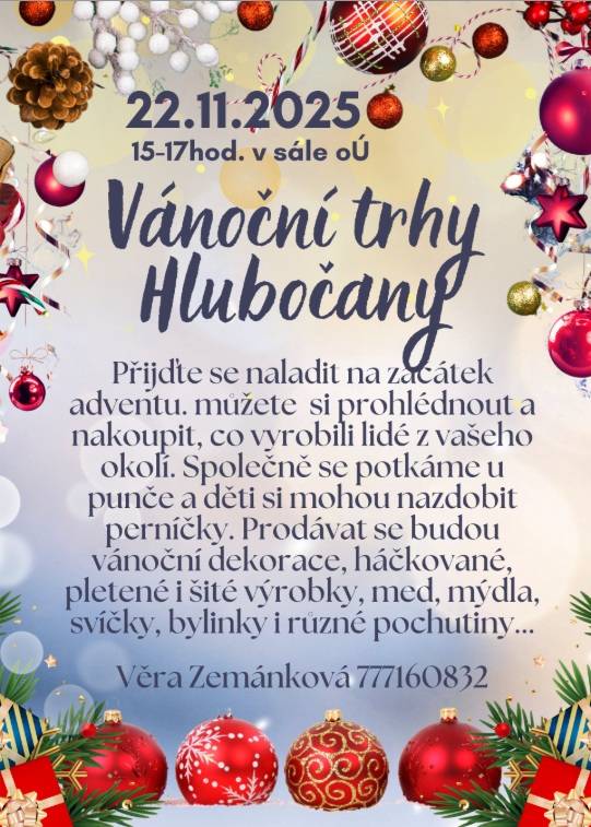 Vánoční trhy Hlubočany