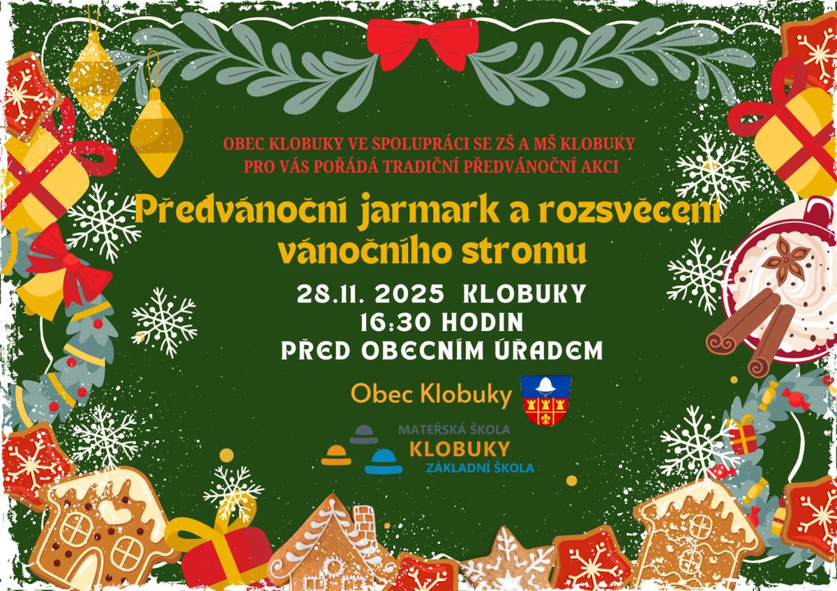 Srdečně vás zveme na tradiční předvánoční jarmark. Pojďme si to opět společně užít a zahájit předvánoční čas :)