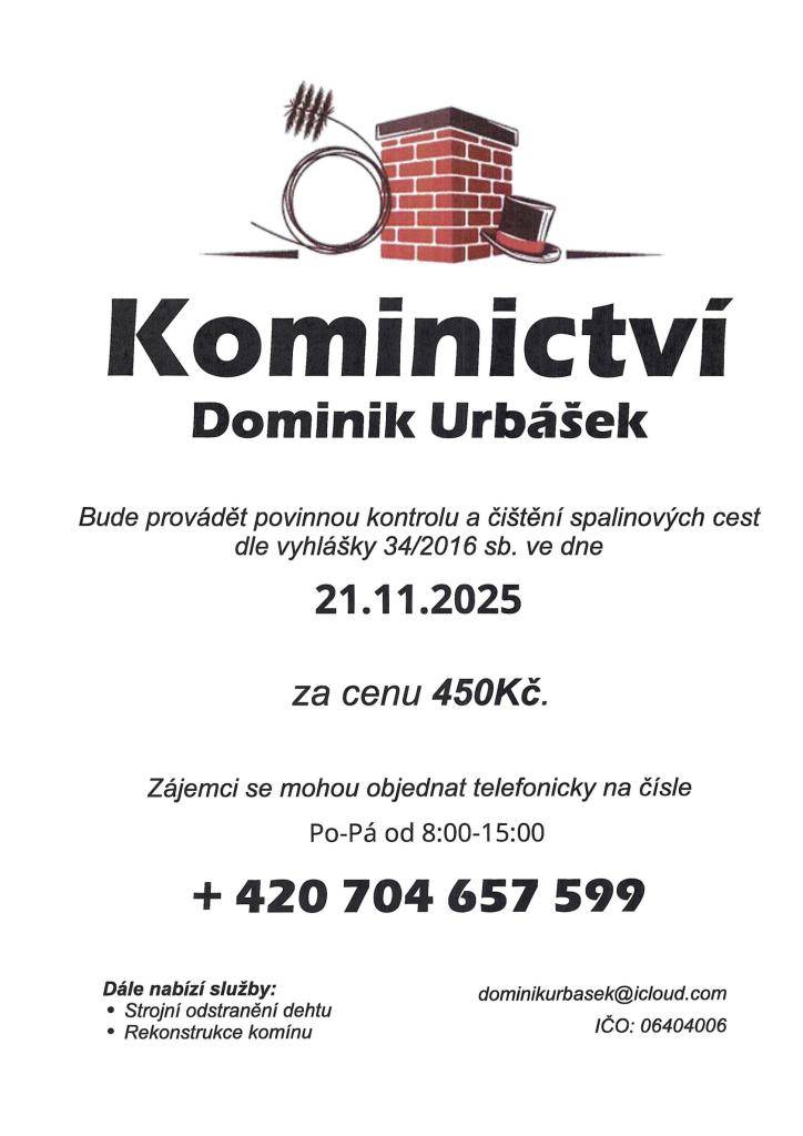 Kominictví Dominik Urbášek