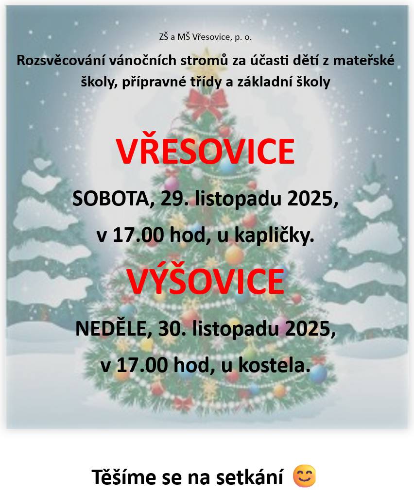 Rozsvěcování vánočních stromů