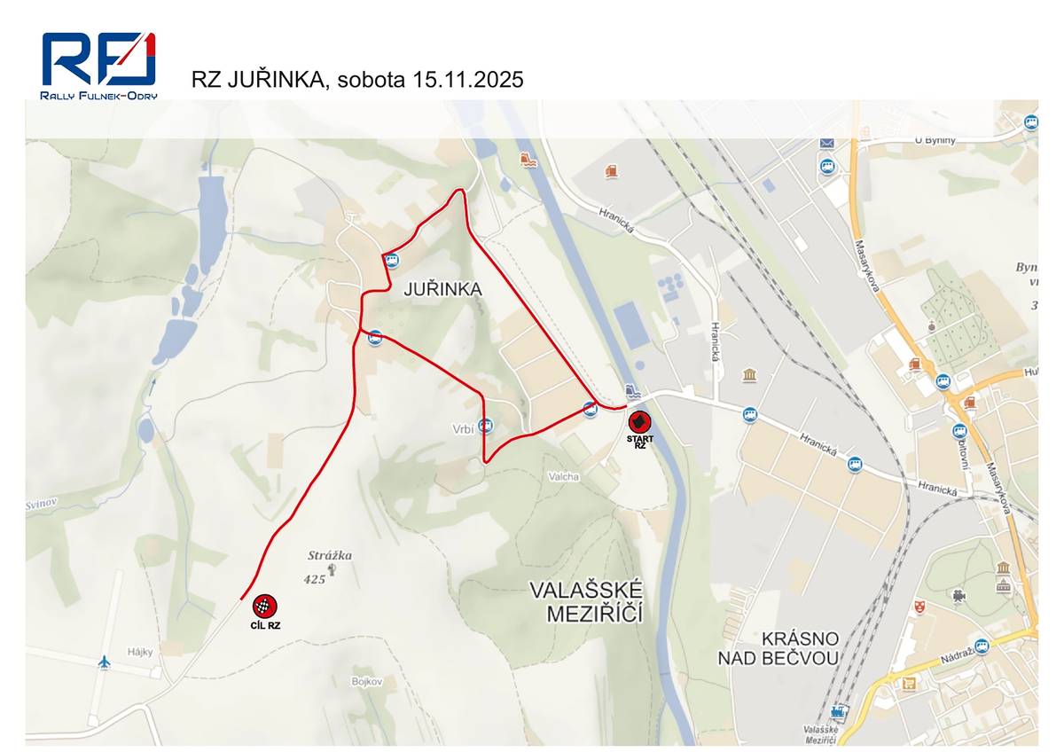 V sobotu 15. listopadu se Valašské Meziříčí stane součástí Rally Fulnek-Odry. Jedna z rychlostních zkoušek se pojede na Juřince. Z tohoto důvodu dojde od 13.00 do 17.00 k uzavření komunikace pro běžný provoz. Prosíme občany i návštěvníky, aby respektovali pokyny pořadatelů.