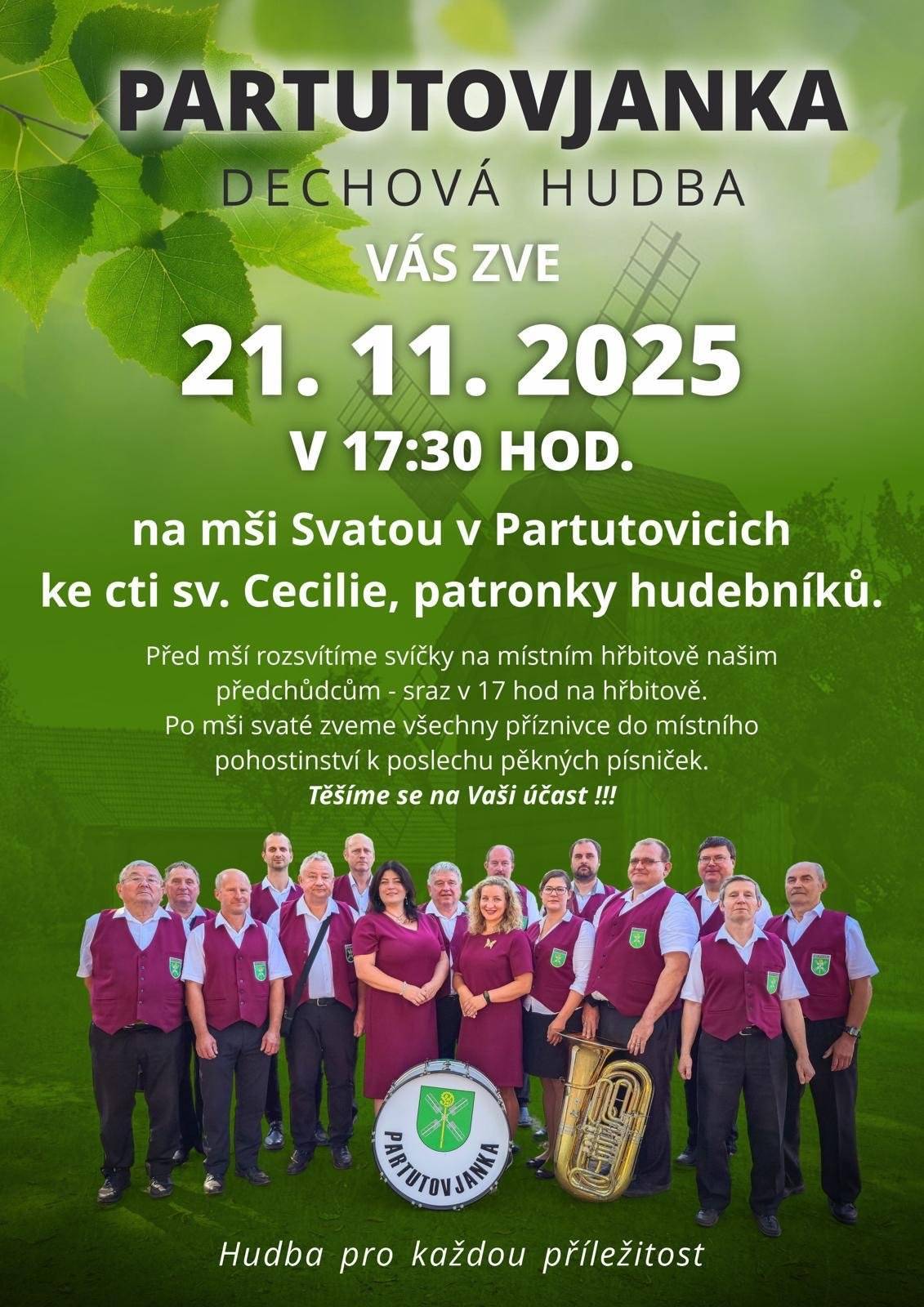 Zveme Vás 25.11. do Partutovic - viz obrázek