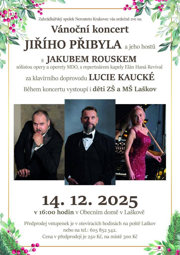 Pozvánka na vánoční koncert do Laškova