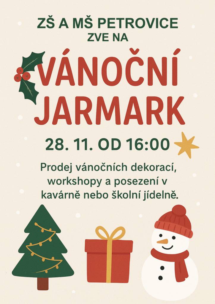 ZVEME VÁS NA VÁNOČNÍ JARMARK