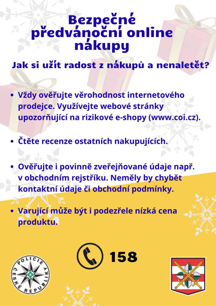 Předvánoční online nakupy mohou být skvělým způsobem, jak najít dárky, ale je důležité si dávat pozor na podvodné e-shopy. Vždy ověřujte věrohodnost prodejce a sledujte recenze od ostatních. Nezapomínejte zkontrolovat povinné údaje, jako jsou kontakty a obchodní podmínky, abyste se vyhnuli nepříjem