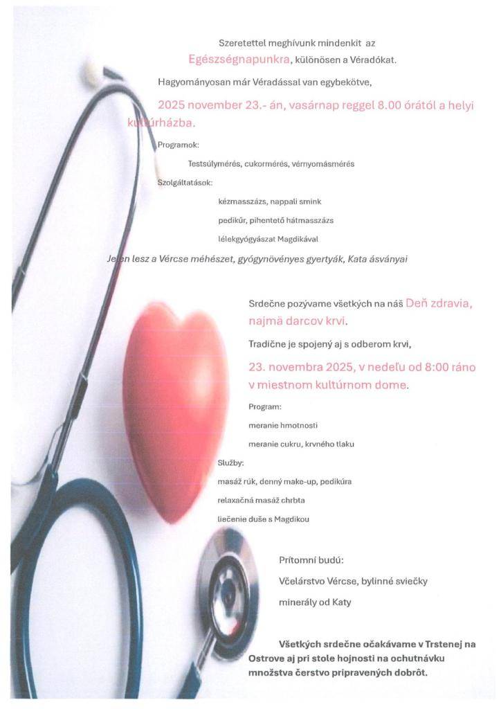 Deň zdravia 23. novembra 2025