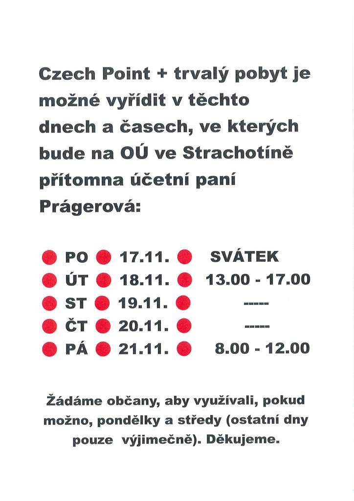 Informace o kanceláři OÚ