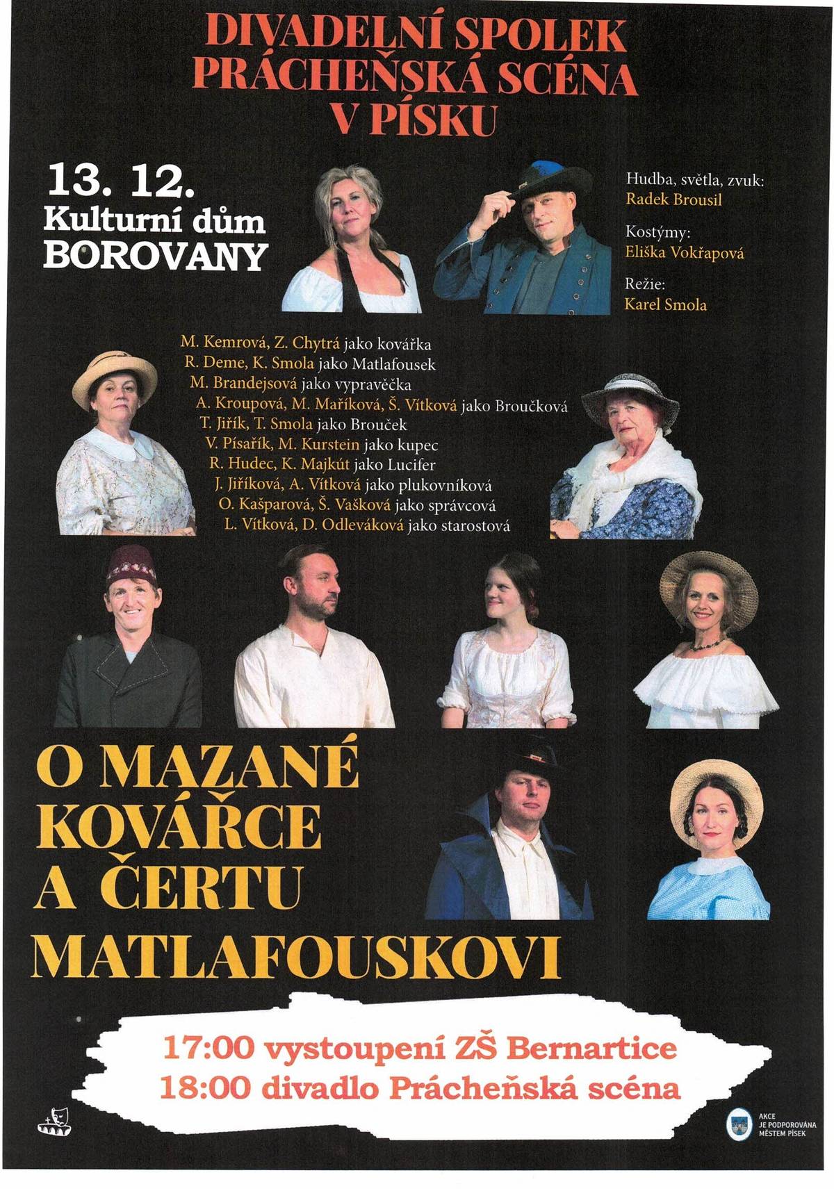 VÁNOČNÍ BESÍDKA  A  DIVADELNÍ SPOLEK  PRÁCHEŇSKÁ SCÉNA V PÍSKU