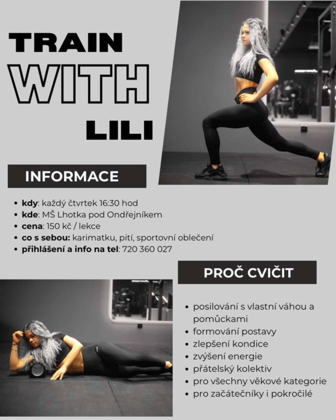 Posilování s vlastní váhou a pomůckami každý čtvrtek  od 16.30 hod v MŠ Lhotka